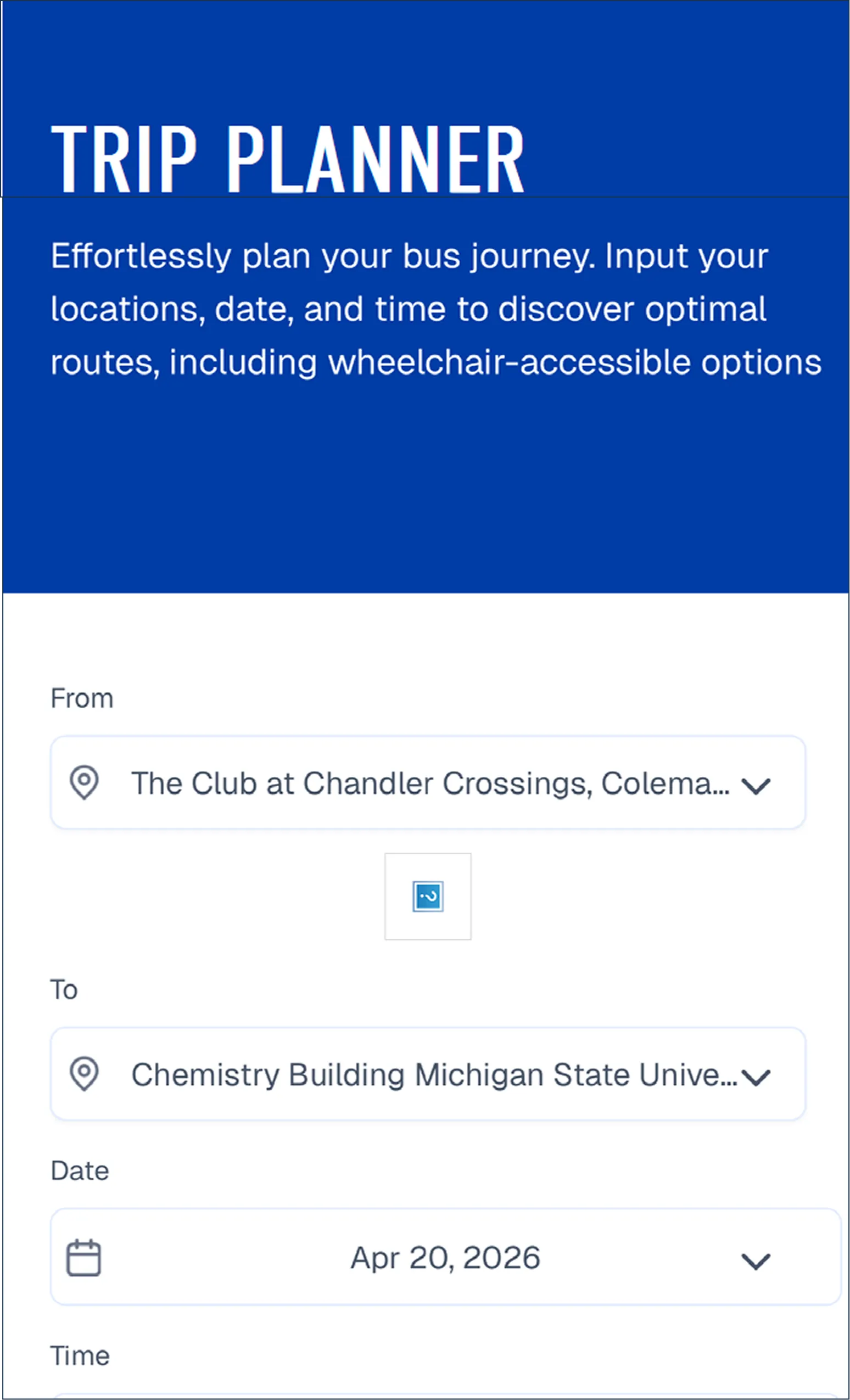 CATA Trip Planner recommendation